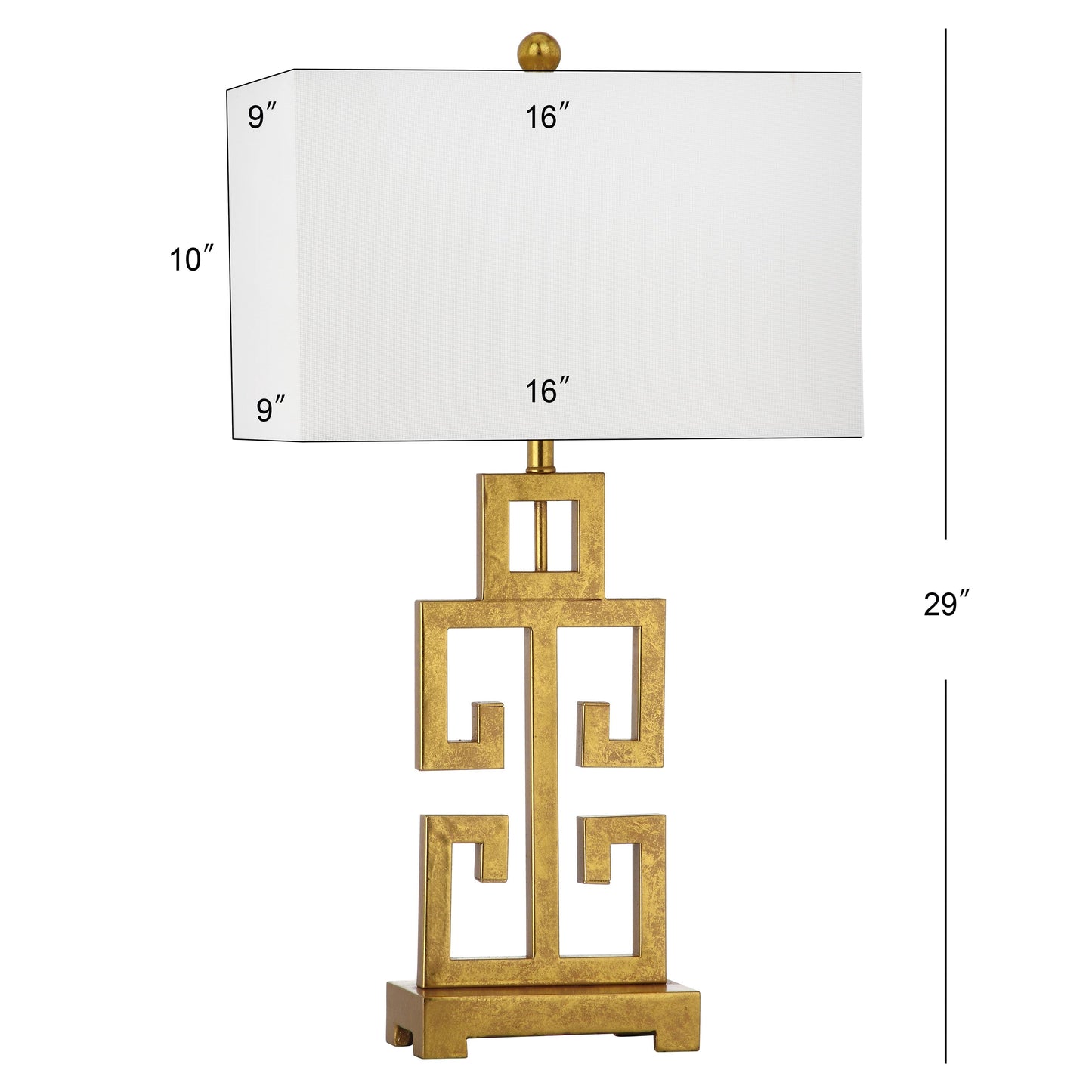 Lampada da tavolo Chantelle Greek Antiqued Gold da 29 pollici di SAFAVIEH Lighting (set di 2) - 16W x 9D x 29H