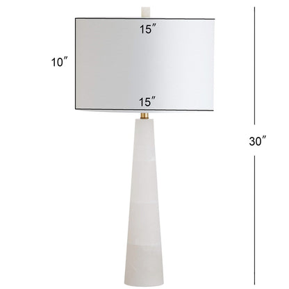 Lampada da tavolo a LED in alabastro Giorgiana da 30 pollici di SAFAVIEH Lighting - 15x15x30 - 15Wx15Dx30H