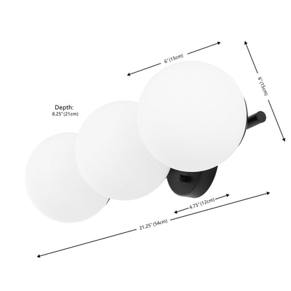 Applique da parete tradizionale Lambrini 21 di SAFAVIEH Lighting (3 lampadine) - 6 L x 8 P x 21 A - 21 L x 8 P x 6 A