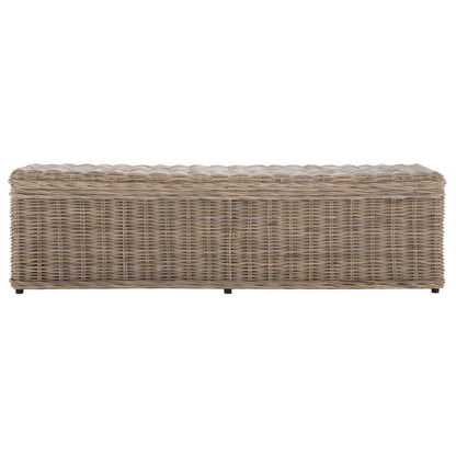 Baule portaoggetti in rattan naturale grigio Marcelien SAFAVIEH - 63 x 18,1 x 18,7 - 63Lx18Px19A