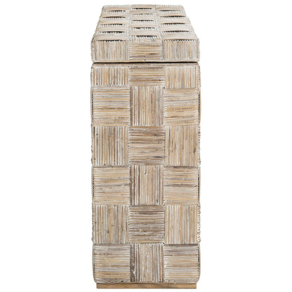 Tavolo consolle in rattan Mindel SAFAVIEH - 51Lx14Px32A