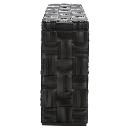 Tavolo consolle in rattan Mindel SAFAVIEH - 51Lx14Px32A