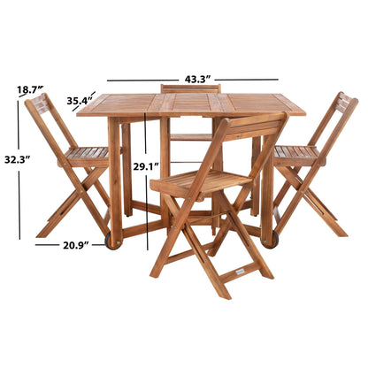 Set da pranzo per esterni SAFAVIEH Brandy da 5 pezzi - 43Lx35Px29A