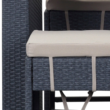 Set bar Euda da esterno SAFAVIEH (7 pezzi) - 29 Lx59 Px42 A