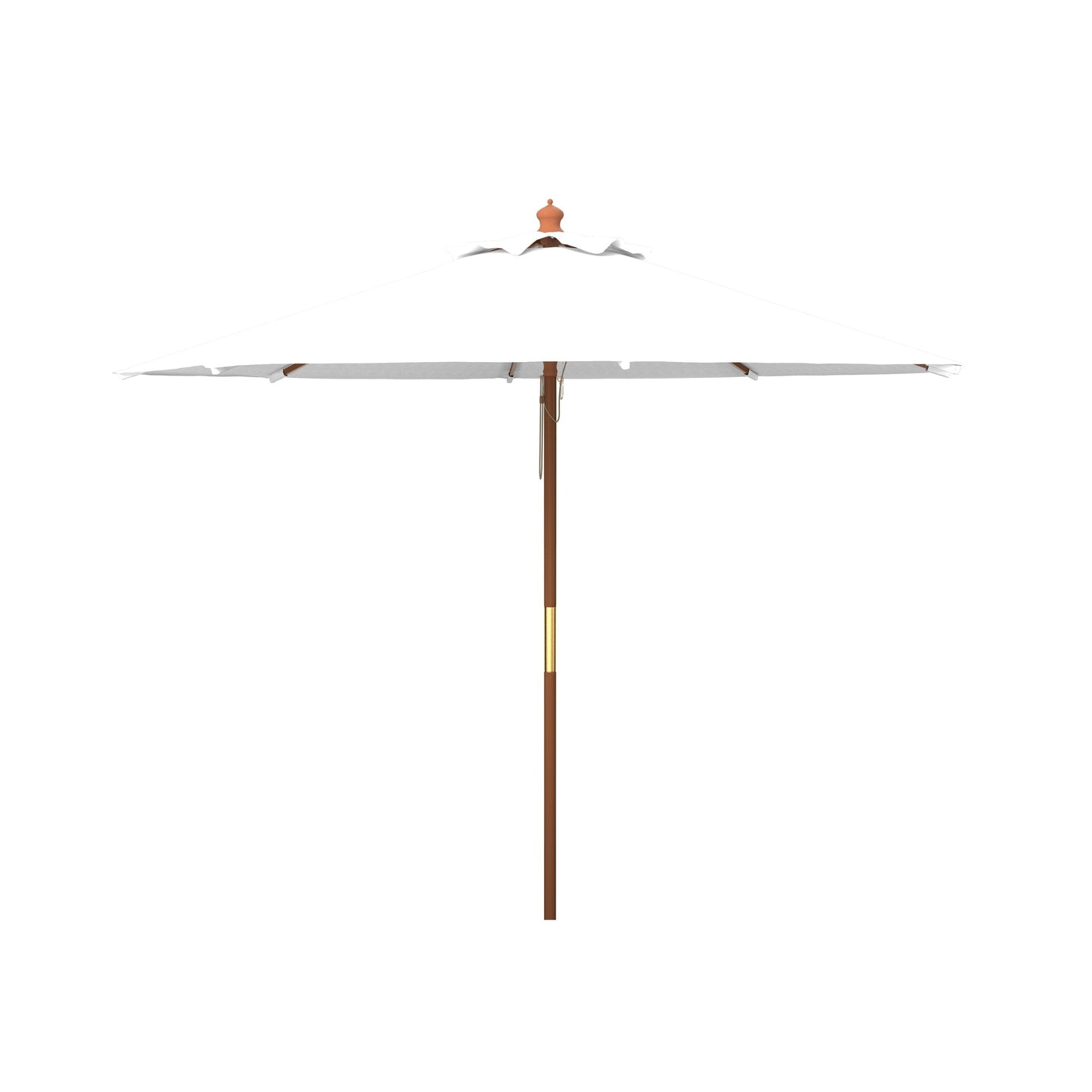 Ombrellone da mercato con puleggia in legno da 11 piedi Glauca da esterno SAFAVIEH
