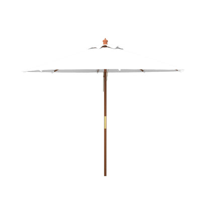 Ombrellone da mercato con puleggia in legno da 11 piedi Glauca da esterno SAFAVIEH