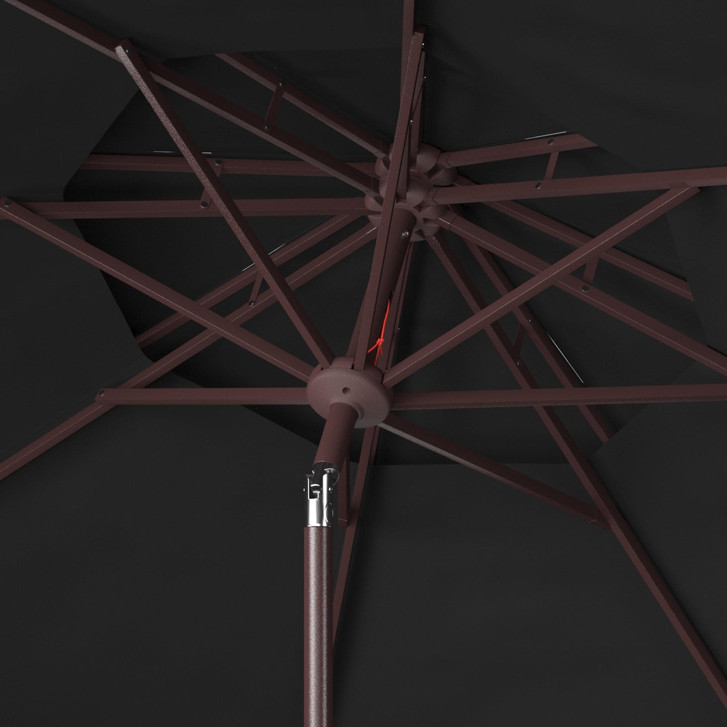 Ombrellone da mercato SAFAVIEH Outdoor Livia da 9 piedi con doppia cima, base non inclusa