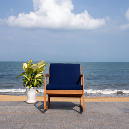 Sedia a dondolo da esterno SAFAVIEH Makaila con cuscino - 26L x 31P x 38A