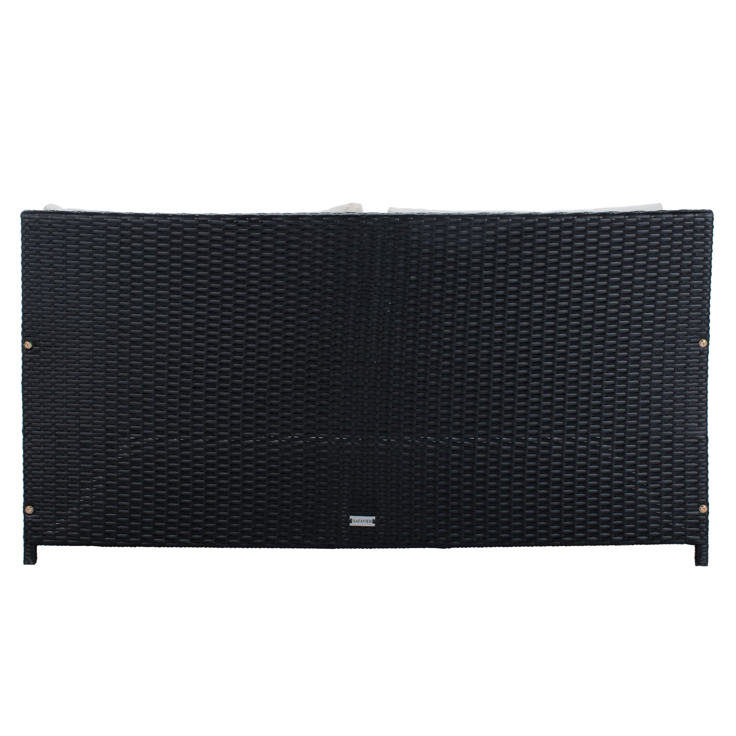 Divano letto da esterno in vimini Taniyah SAFAVIEH con cuscino e cuscini - 53L x 28P x 62A