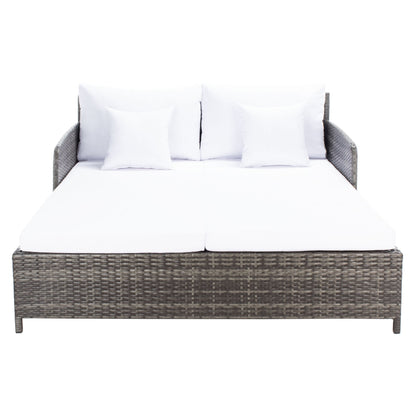 Divano letto da esterno in vimini Taniyah SAFAVIEH con cuscino e cuscini - 53L x 28P x 62A