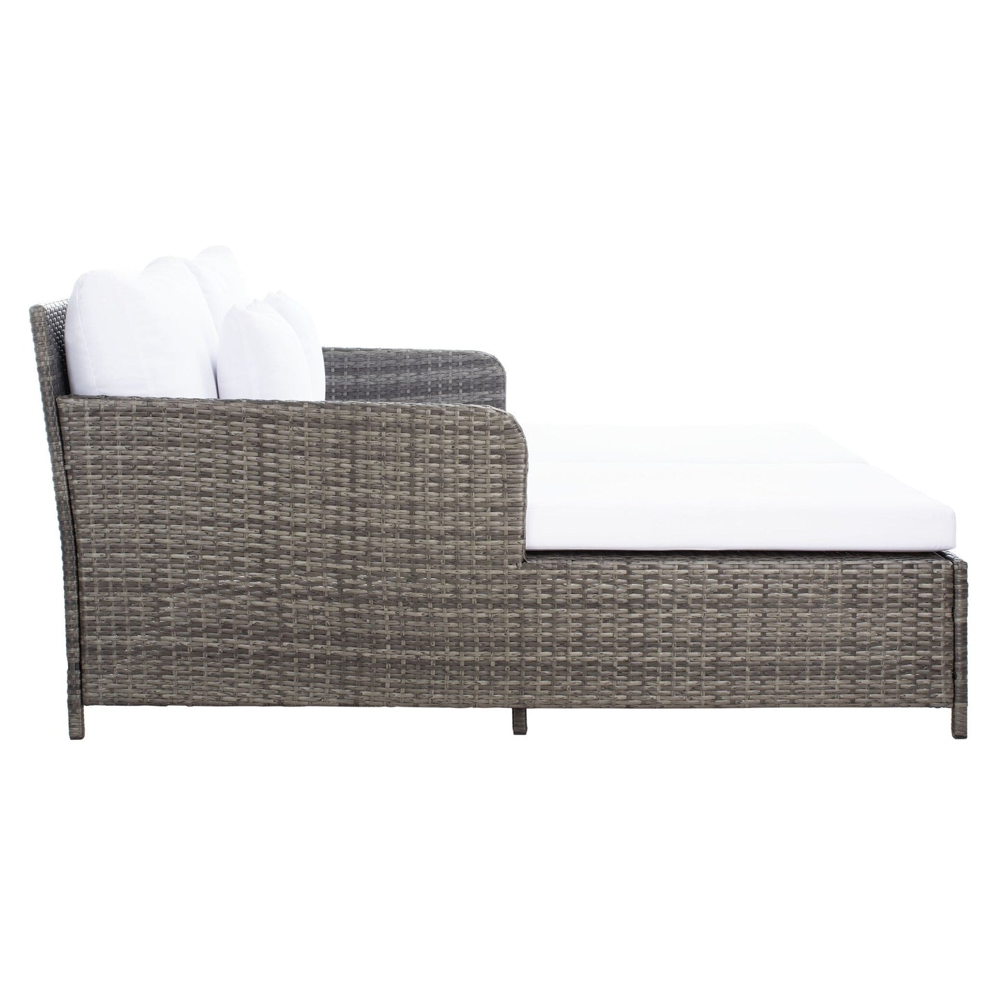 Divano letto da esterno in vimini Taniyah SAFAVIEH con cuscino e cuscini - 53L x 28P x 62A