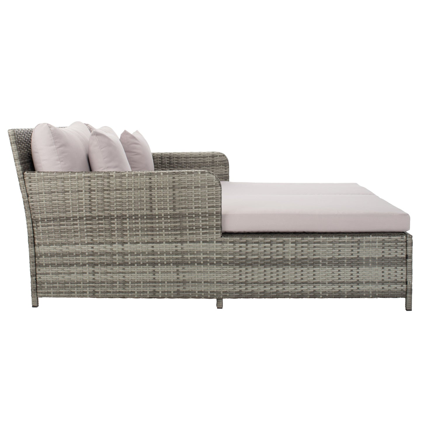 Divano letto da esterno in vimini Taniyah SAFAVIEH con cuscino e cuscini - 53L x 28P x 62A