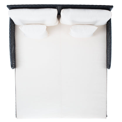 Divano letto da esterno in vimini Taniyah SAFAVIEH con cuscino e cuscini - 53L x 28P x 62A