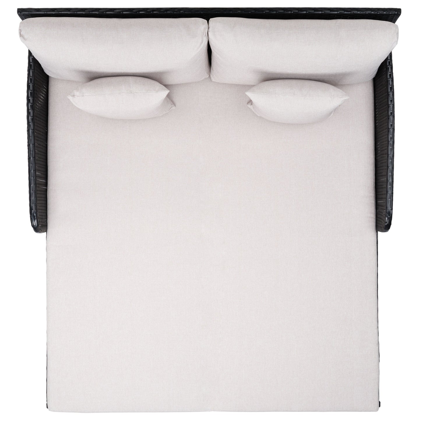 Divano letto da esterno in vimini Taniyah SAFAVIEH con cuscino e cuscini - 53L x 28P x 62A