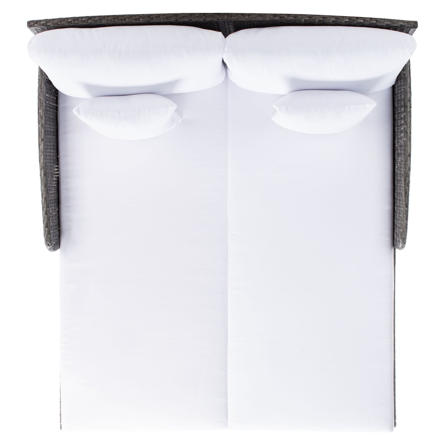 Divano letto da esterno in vimini Taniyah SAFAVIEH con cuscino e cuscini - 53L x 28P x 62A