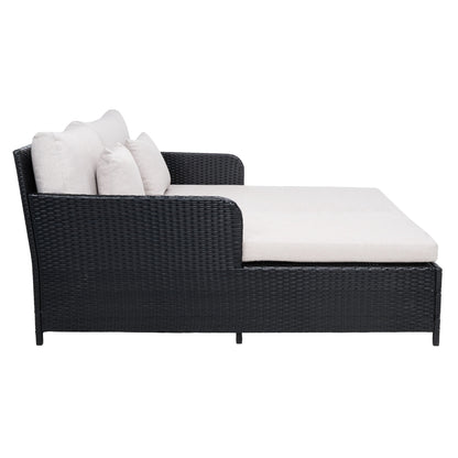 Divano letto da esterno in vimini Taniyah SAFAVIEH con cuscino e cuscini - 53L x 28P x 62A