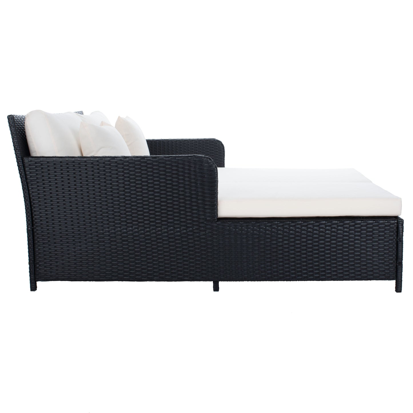 Divano letto da esterno in vimini Taniyah SAFAVIEH con cuscino e cuscini - 53L x 28P x 62A