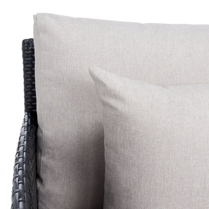 Divano letto da esterno in vimini Taniyah SAFAVIEH con cuscino e cuscini - 53L x 28P x 62A