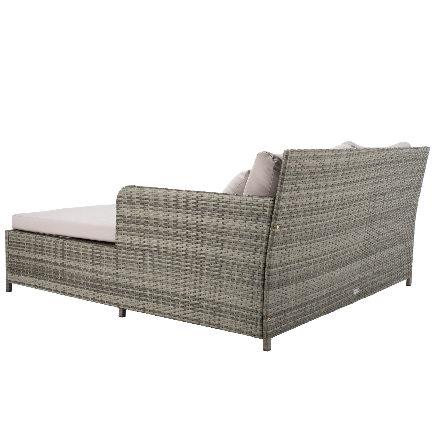 Divano letto da esterno in vimini Taniyah SAFAVIEH con cuscino e cuscini - 53L x 28P x 62A