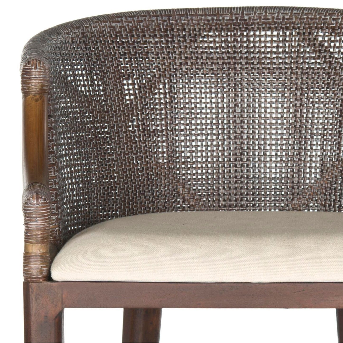 Sgabello da bar SAFAVIEH Virona Rattan da 30 pollici - 22,3 L x 20,5 L x 39 A - 22 L x 21 P x 39 A
