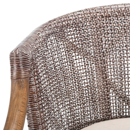 Sgabello da bar SAFAVIEH Virona Rattan da 30 pollici - 22,3 L x 20,5 L x 39 A - 22 L x 21 P x 39 A