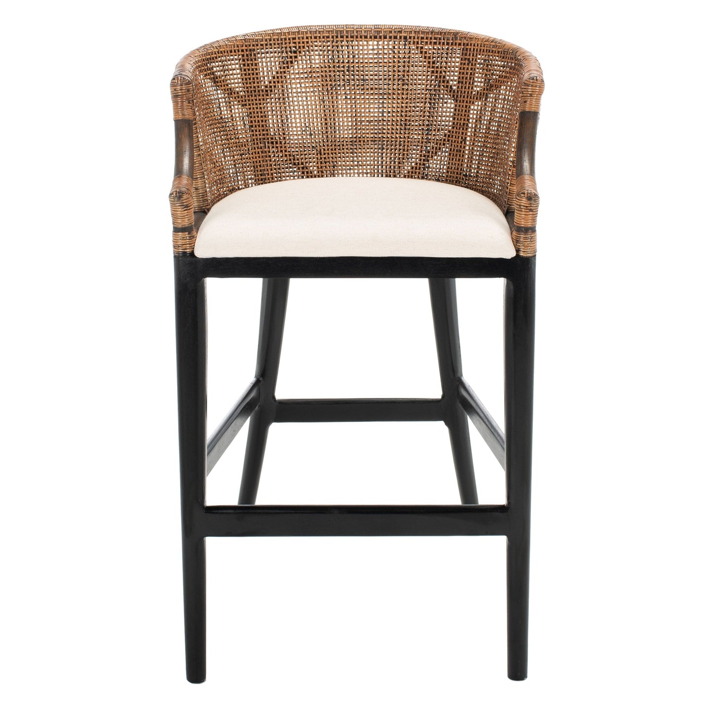 Sgabello da bar SAFAVIEH Virona Rattan da 30 pollici - 22,3 L x 20,5 L x 39 A - 22 L x 21 P x 39 A