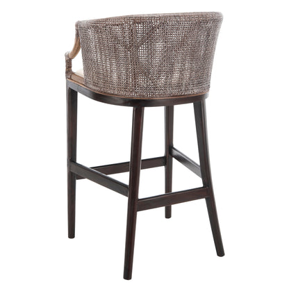 Sgabello da bar SAFAVIEH Virona Rattan da 30 pollici - 22,3 L x 20,5 L x 39 A - 22 L x 21 P x 39 A