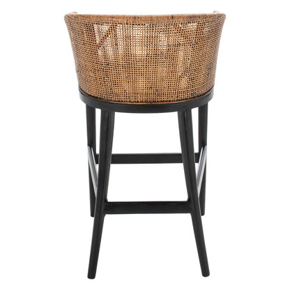 Sgabello da bar SAFAVIEH Virona Rattan da 30 pollici - 22,3 L x 20,5 L x 39 A - 22 L x 21 P x 39 A