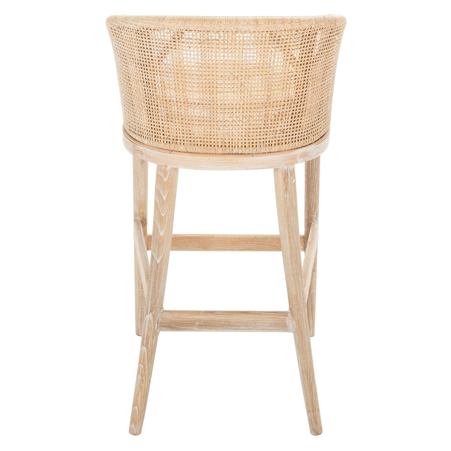 Sgabello da bar SAFAVIEH Virona Rattan da 30 pollici - 22,3 L x 20,5 L x 39 A - 22 L x 21 P x 39 A