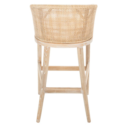 Sgabello da bar SAFAVIEH Virona Rattan da 30 pollici - 22,3 L x 20,5 L x 39 A - 22 L x 21 P x 39 A