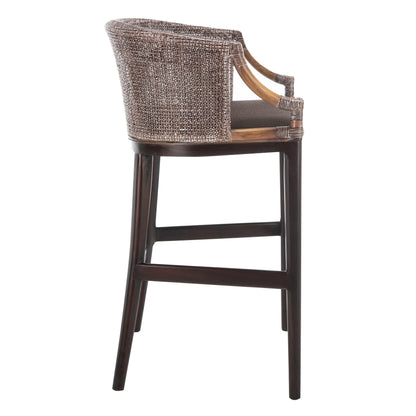 Sgabello da bar SAFAVIEH Virona Rattan da 30 pollici - 22,3 L x 20,5 L x 39 A - 22 L x 21 P x 39 A