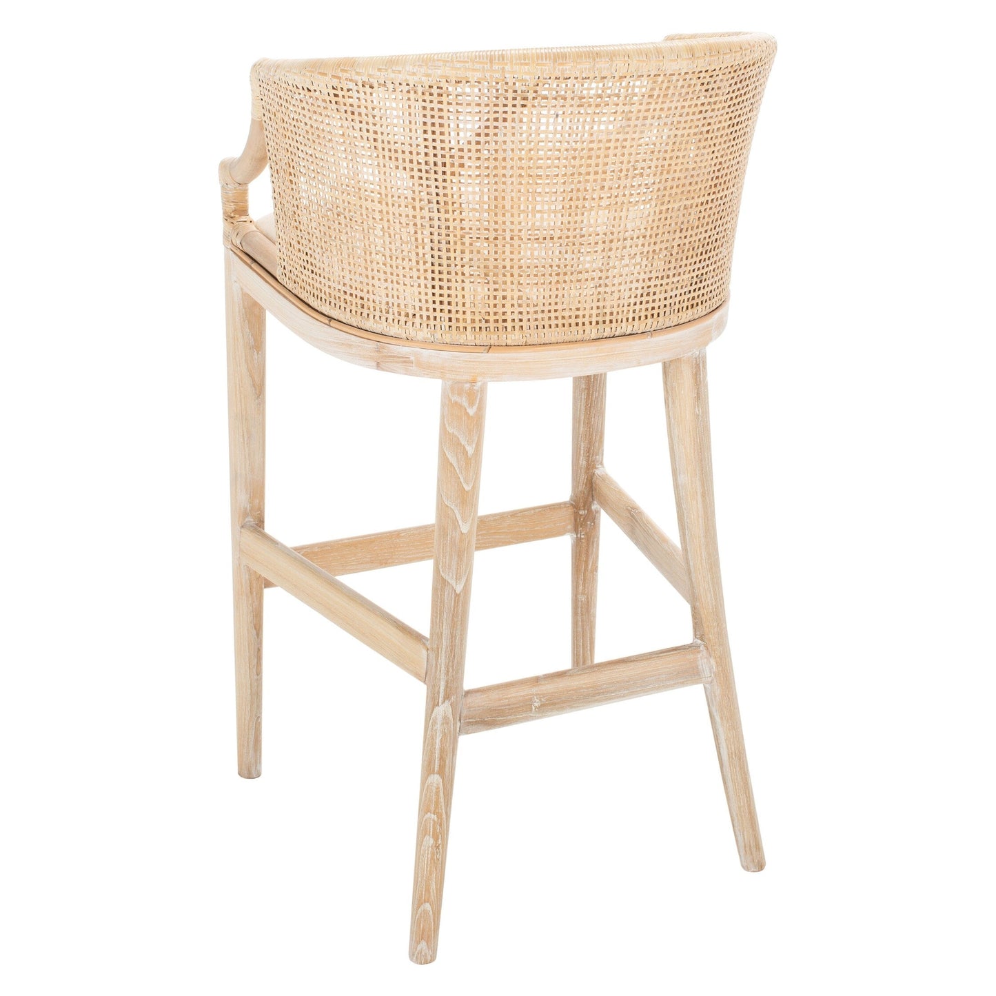 Sgabello da bar SAFAVIEH Virona Rattan da 30 pollici - 22,3 L x 20,5 L x 39 A - 22 L x 21 P x 39 A