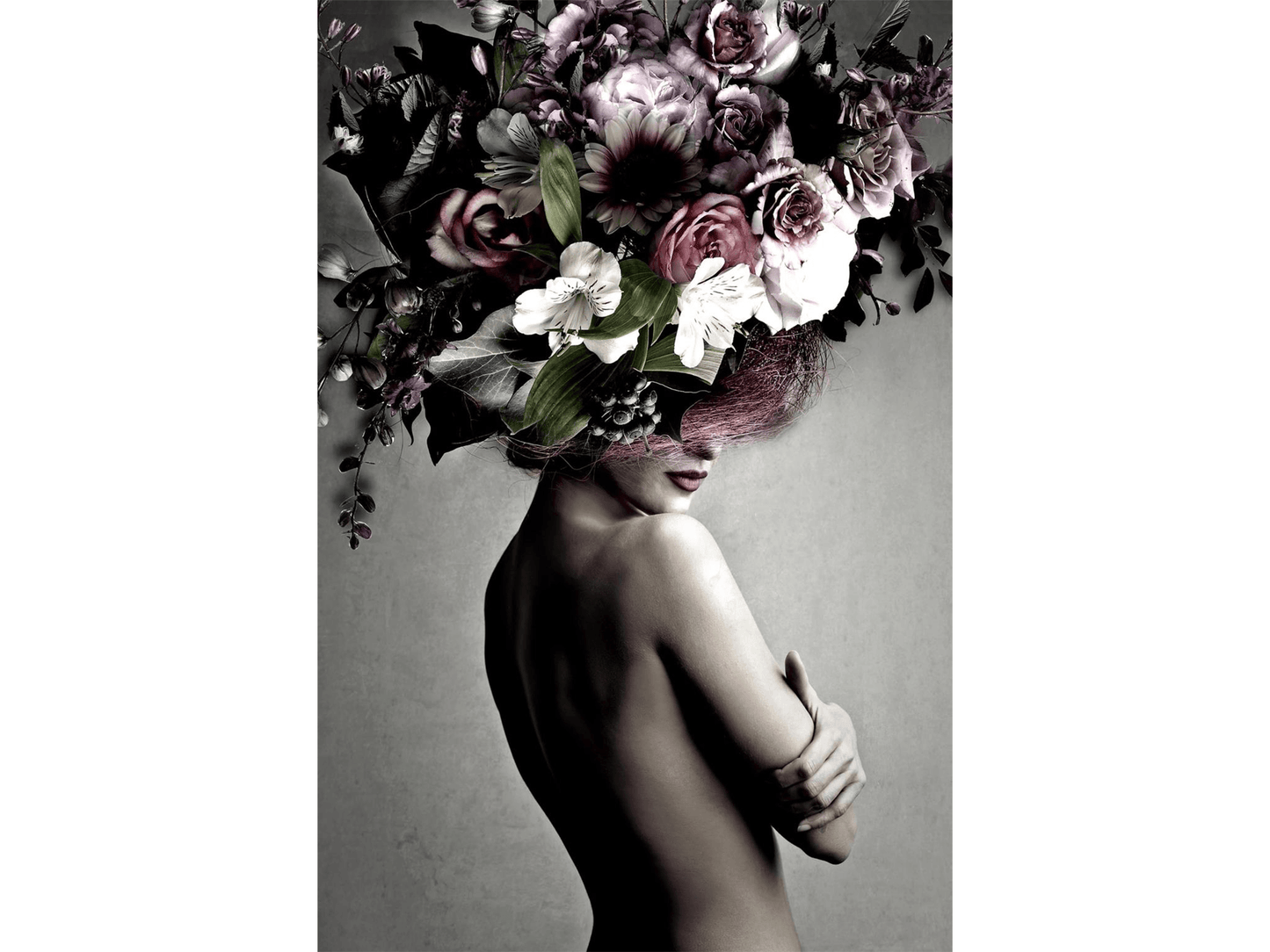 Copricapo floreale in vetro