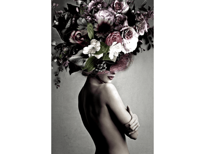 Copricapo floreale in vetro