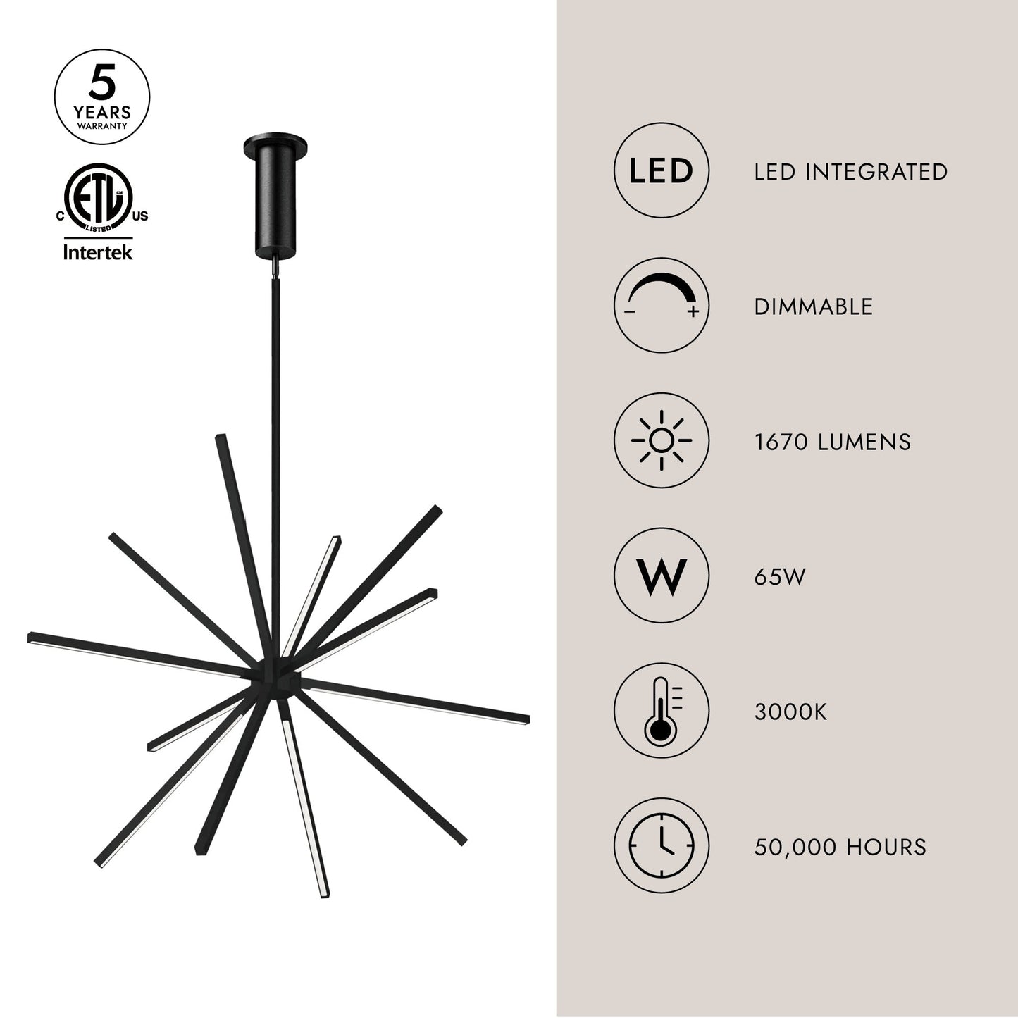 Pendente Starburst da 32 pollici