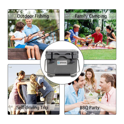 SKTAKOL Ghiacciaia portatile da 16 litri a prova di perdite, capacità 24 lattine di ghiaccio - Vedi dettagli