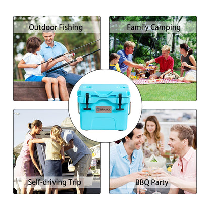 SKTAKOL Ghiacciaia portatile da 16 litri a prova di perdite, capacità 24 lattine di ghiaccio - Vedi dettagli