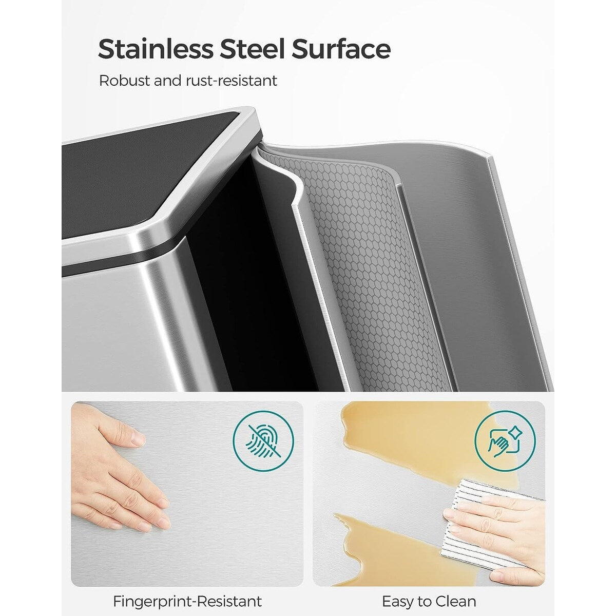 Doppio cestino, 2 bidoni della spazzatura da 8 galloni