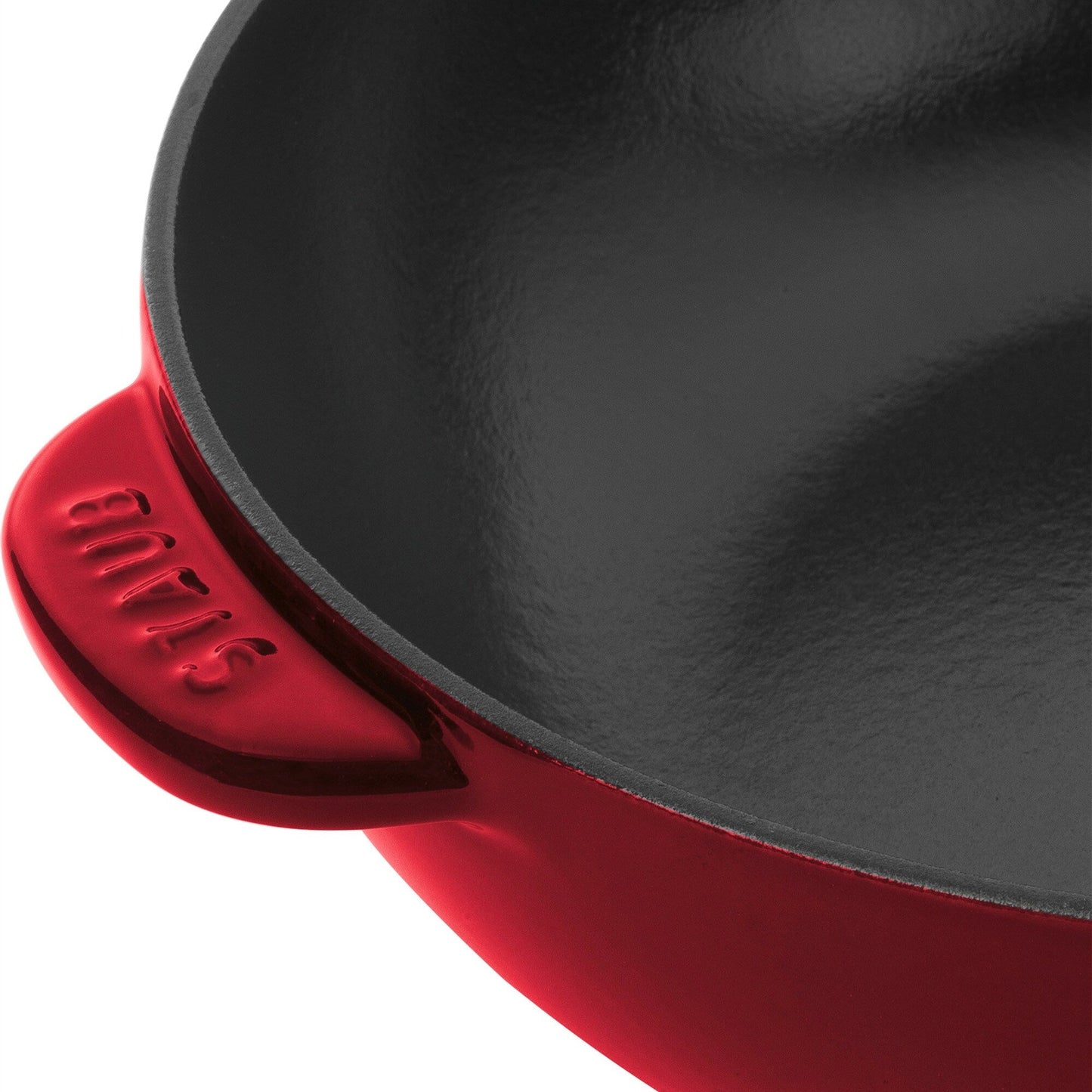 STAUB Padella in ghisa da 2,9 qt con coperchio in vetro