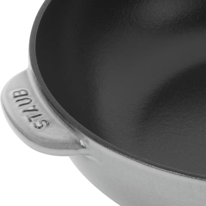 STAUB Padella in ghisa da 2,9 qt con coperchio in vetro