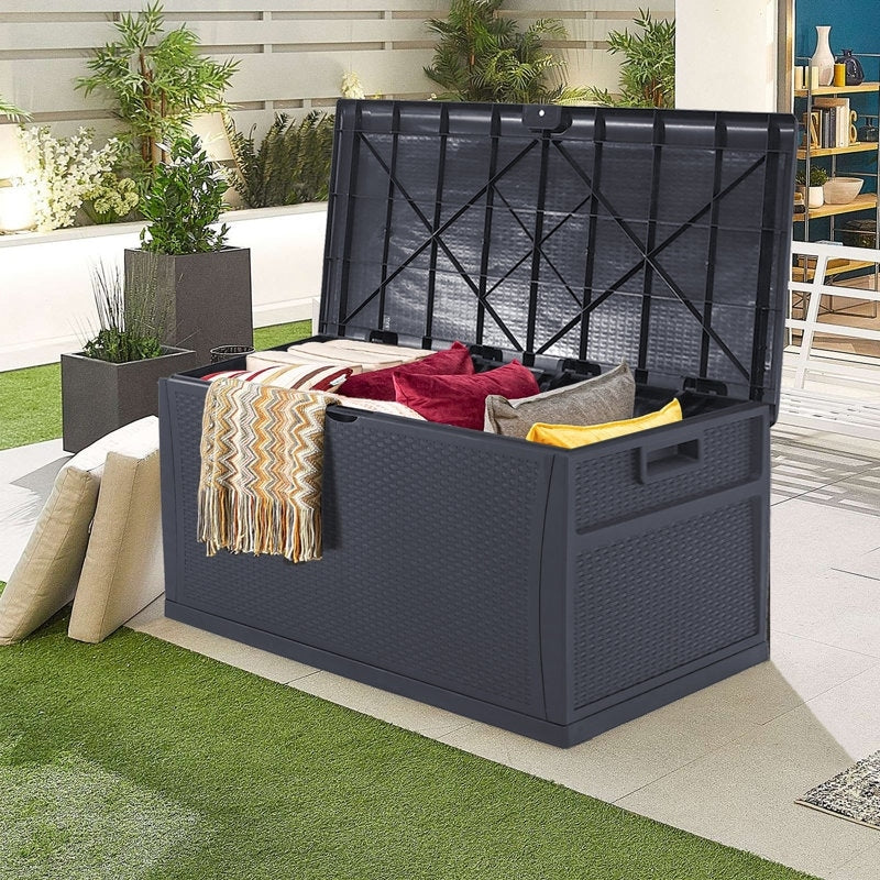 SUNCROWN 75-120 galloni di resina resistente alle intemperie per esterni, contenitore per mobili e forniture