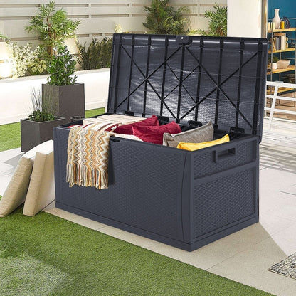 SUNCROWN 75-120 galloni di resina resistente alle intemperie per esterni, contenitore per mobili e forniture