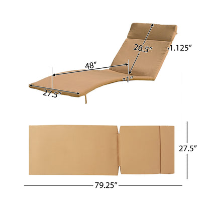 Set di cuscini da esterno Salem per chaise longue - Solo cuscini (set di 2) di Christopher Knight Home - 79,25 L x 27,50 W x 1,50 H