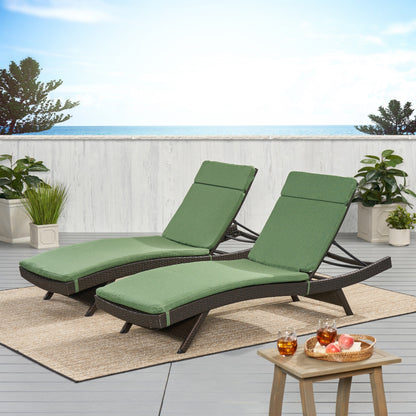 Set di cuscini da esterno Salem per chaise longue - Solo cuscini (set di 2) di Christopher Knight Home - 79,25 L x 27,50 W x 1,50 H