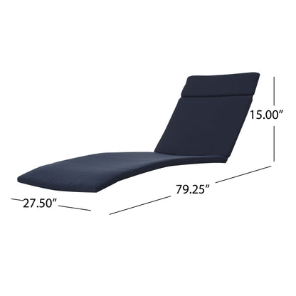 Set di cuscini da esterno Salem per chaise longue - Solo cuscini (set di 2) di Christopher Knight Home - 79,25 L x 27,50 W x 1,50 H