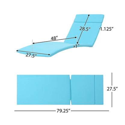 Set di cuscini da esterno Salem per chaise longue - Solo cuscini (set di 2) di Christopher Knight Home - 79,25 L x 27,50 W x 1,50 H