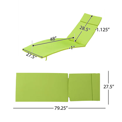 Set di cuscini da esterno Salem per chaise longue - Solo cuscini (set di 2) di Christopher Knight Home - 79,25 L x 27,50 W x 1,50 H