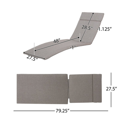 Set di cuscini da esterno Salem per chaise longue - Solo cuscini (set di 2) di Christopher Knight Home - 79,25 L x 27,50 W x 1,50 H