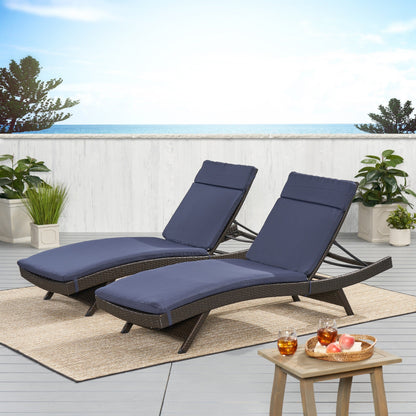 Set di cuscini da esterno Salem per chaise longue - Solo cuscini (set di 2) di Christopher Knight Home - 79,25 L x 27,50 W x 1,50 H