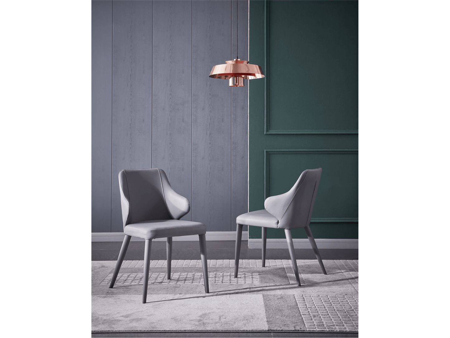 Sedia da pranzo Kristina in grigio